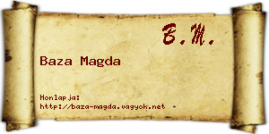 Baza Magda névjegykártya